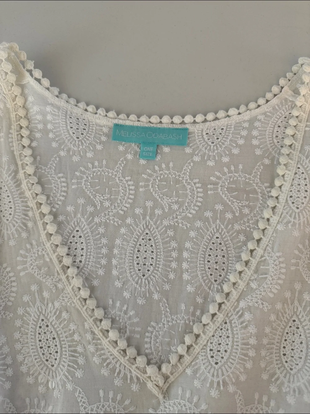 Melissa Odabash Trixie White V-Neck Swim Cover-Up